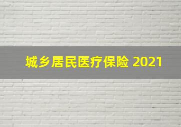 城乡居民医疗保险 2021